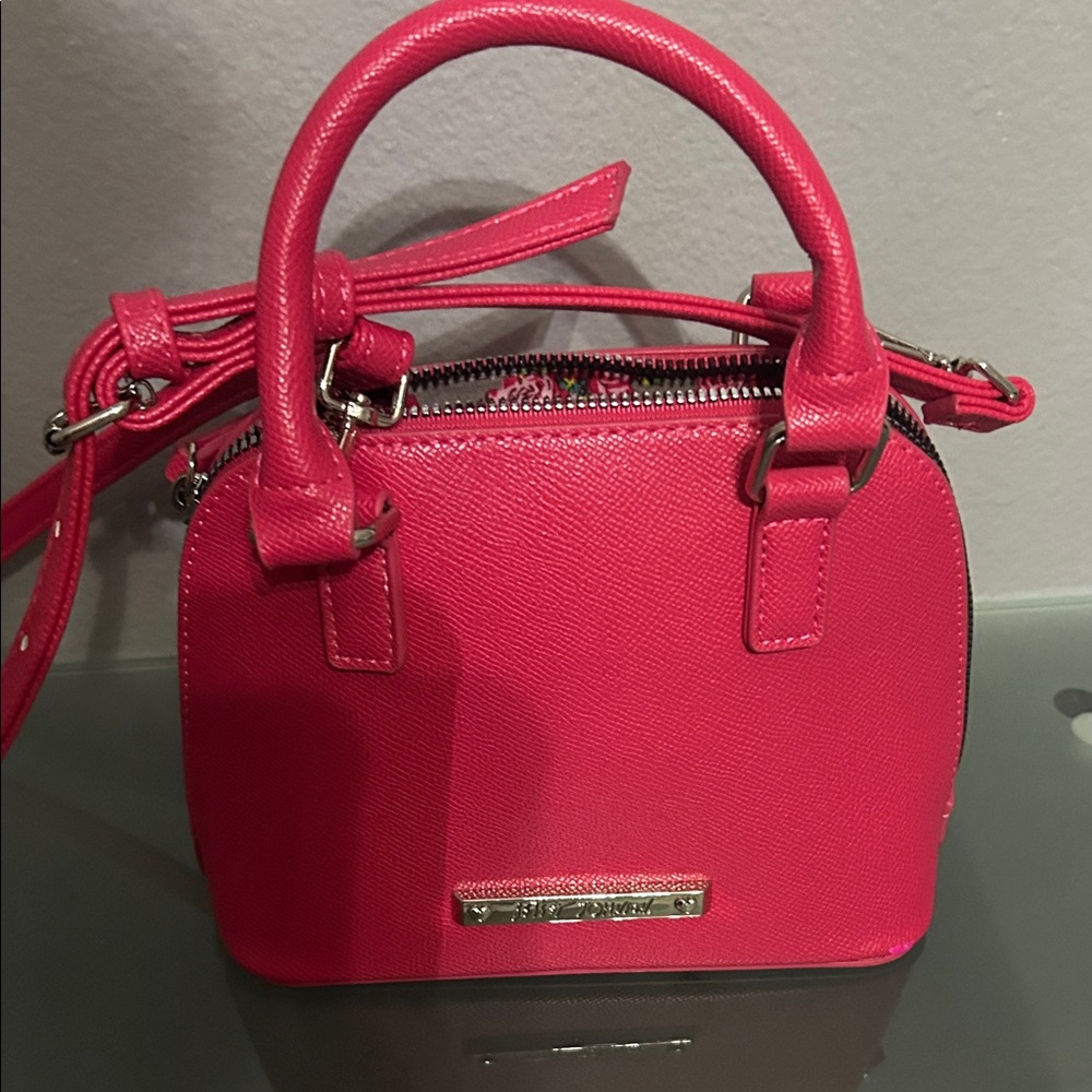 Betsey Johnson Hot Pink Bow Crossbody Bag & Wallet Set - Picture 7 of 15